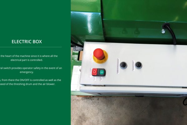 the electric box is the heart of the machine since it is where all the electrical part is controlled