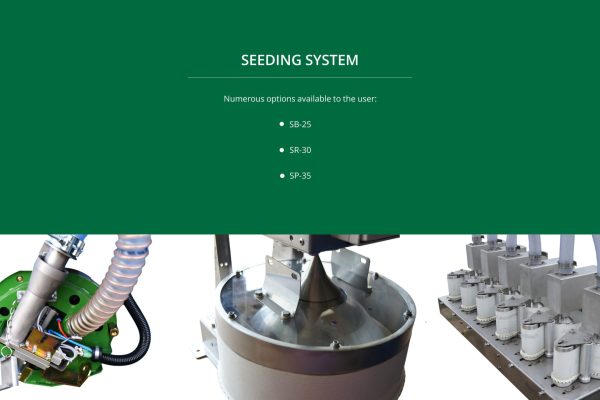 the seeding system offers numerous options for the user